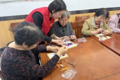 合肥市长丰县水湖镇富华社区开展“花开岁月 框住美好”永生花相框制作活动—永生花制作